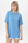 Kadın Yırtmaçlı Fitilli Oversize Uzun Tişört 240045 -