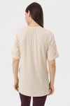 Kadın Yırtmaçlı Fitilli Oversize Uzun Tişört 240045 -