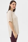 Kadın Yırtmaçlı Fitilli Oversize Uzun Tişört 240045 -