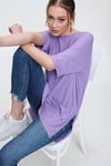 Kadın Yırtmaçlı Fitilli Oversize Uzun Tişört 240045 -