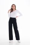 Kadın Yüksek Bel Geniş Paça Bol,salaş Palazzo Jeans