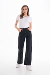 Kadın Yüksek Bel Geniş Paça Bol,salaş Palazzo Jeans 250410 -