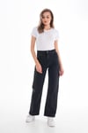Kadın Yüksek Bel Geniş Paça Bol,salaş Palazzo Jeans 250410 -