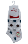 RU-BE Renkli Puantiyeli Bambu Patik Çorap   