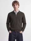 JJEEMIL KNIT POLO HALF ZIP LS NOOS 12268210