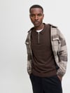 JJEEMIL KNIT POLO HALF ZIP LS NOOS 12268210