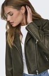 ONLY MONT 15320963 ONLRIA WASHED FAUX LEATHER BIKER