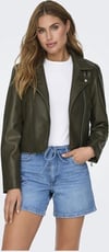 ONLY MONT 15320963 ONLRIA WASHED FAUX LEATHER BIKER