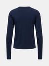 ONLY Onlbamboo Kadın Bisiklet Yaka Uzun Kollu Viskon Basic Bluz Night Sky Lacivert
