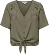 ONLY ONLEVALOU METTE 2/4 KNOT TOP WVN 15371083