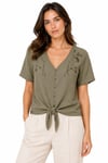 ONLY ONLEVALOU METTE 2/4 KNOT TOP WVN 15371083