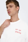 Only & Sons Onsaxel Passa RLX SS Tee Erkek Beyaz T-Shirt (22037714)