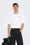 Only & Sons Onsaxel Passa RLX SS Tee Erkek Beyaz T-Shirt (22037714)