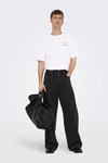 Only & Sons Onsaxel Passa RLX SS Tee Erkek Beyaz T-Shirt (22037714)