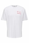 Only & Sons Onsaxel Passa RLX SS Tee Erkek Beyaz T-Shirt (22037714)