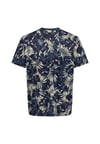 ONLY & SONS ONSPERRY LIFE REG LEAF AOP SS TEE 22025283