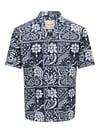 ONLY & SONS ONSWHITE RESORT REG SS SHIRT 22037244