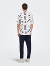 ONLY & SONS ONSWHITE RESORT REG SS SHIRT 22037244