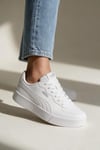 Puma Ayakkabı Sneaker 38014702 Skye Clean White-White-Silver T