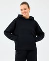 Skechers W Essential Hoodie S2610013-3817 Kadın Siyah Kapüşonlu Pamuklu Sweatshirt