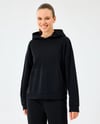 Skechers W Essential Hoodie S2610013-3817 Kadın Siyah Kapüşonlu Pamuklu Sweatshirt