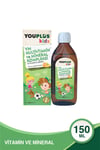 ABDİ İBRAHİMÇOCUKLAR İÇİN BESİN TAKVİYELERİYouplus Kids VM Multivitamin ve Mineral Kompleksi 150 ml