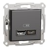 EPH2700371
Asfora USB Prizi, 2.4A, ikili, Type A+C, antrasit
