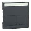 MTN466514
Merten İkili RJ45 tuş kapağı, System-M, Antrasit
