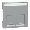 MTN466560
Merten İkili RJ45 tuş kapağı, System-M, Alüminyum