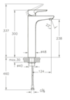 Artema A42322 X-Line Yüksek Lavabo Bataryası