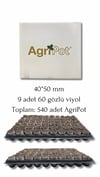 SAKSI MİX 60 GÖZLÜ 40*50 MM ÇAP AGRİPOTLU VİYOL 9 ADET(KOLİDE)