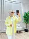 İKOLL OWERSİZE SARI GÖMLEK