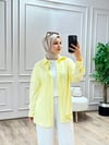 İKOLL OWERSİZE SARI GÖMLEK