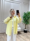 İKOLL OWERSİZE SARI GÖMLEK