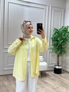İKOLL OWERSİZE SARI GÖMLEK