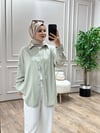 İKOLL OWERSİZE YEŞİL GÖMLEK