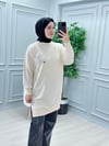 KREM CEPLİ SWEATSHIRT
