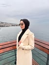 Krem Zımba Detaylı Kaban