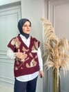ÖRGÜ BORDO SÜVETER GÖMLEK TAKIM