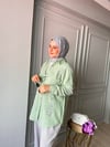 PUL İŞLEMELİ YEŞİL GÖMLEK