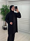 SİYAH PUL İŞLEMELİ TUNİK