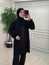 SİYAH PUL İŞLEMELİ TUNİK