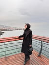 Siyah Zımba Detaylı Kaban