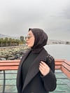 Siyah Zımba Detaylı Kaban