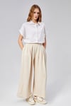  Fancy Kadın Pileli Model Kumaş Fashıon Geniş Pantolon-PANTALON-Tf The Fancy For You-9751-