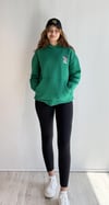  Kadın Kapüşonlu Baskı Detaylı Kanguru Cepli Oversize Yeşil Sweatshirt -Sweatshirt-Tf The Fancy For You-8187-2- Kadın Kapüşonlu Baskı Detaylı Kanguru Cepli Oversize Yeşil Sweatshirt 