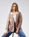  Kadın Nakışlı Örme Kumaş Ceket - Siyah-YENİ GELENLER-Tf The Fancy For You-8540ckt2-Kadın Nakışlı Örme Kumaş Ceket 