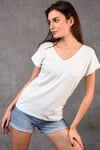 Fancy Basic T-Shirt V Yaka-T-Shirt-Tf The Fancy For You-8462-