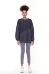 Fancy Bisiklet Yaka Garnili Sırt Detaylı Sweatshirt-Sweatshirt-Tf The Fancy For You-9051-