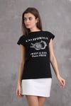 Fancy California Baskılı Basic T-Shirt-T-Shirt-Tf The Fancy For You-8412-
